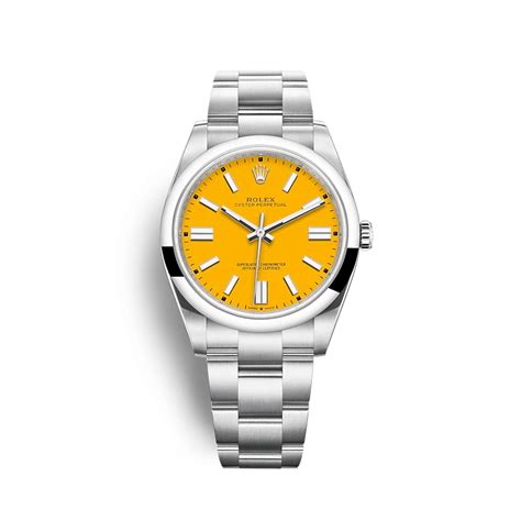 rolex oyster perpetual yellow dial|Rolex Oyster Perpetual datejust 41mm.